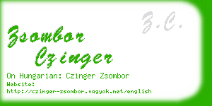 zsombor czinger business card